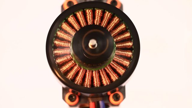 Outrunner brushless motor for multi rotor aircrafts. Brushless DC motors tend to be small a few watts to tens of watts, with permanent magnet rotors. Style is either cylindrical or pancake
