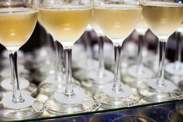 A lot of wine glasses