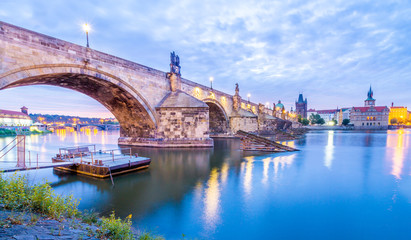 The arcches of the Charles Bridge