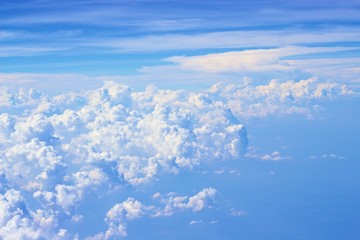 Fototapeta premium Clear cloudy blue sky view