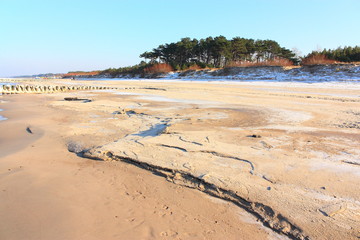breakwater on the beach