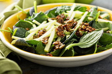 Autumn harvest salad with apple