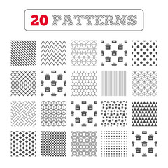 Sale gift box tag icons. Discount symbols.