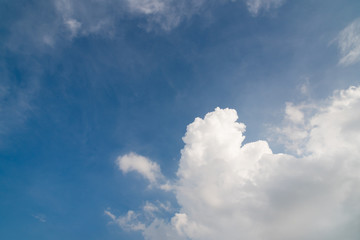 Clouds and blue sky background.