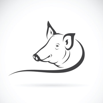 Vector of a pig logo on white background.