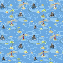 seamless pattern of sea