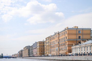 a magnificent facade on St. Petersburg waterfront