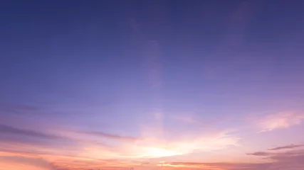 Tuinposter panorama zonsondergang hemelachtergrond © yotrakbutda