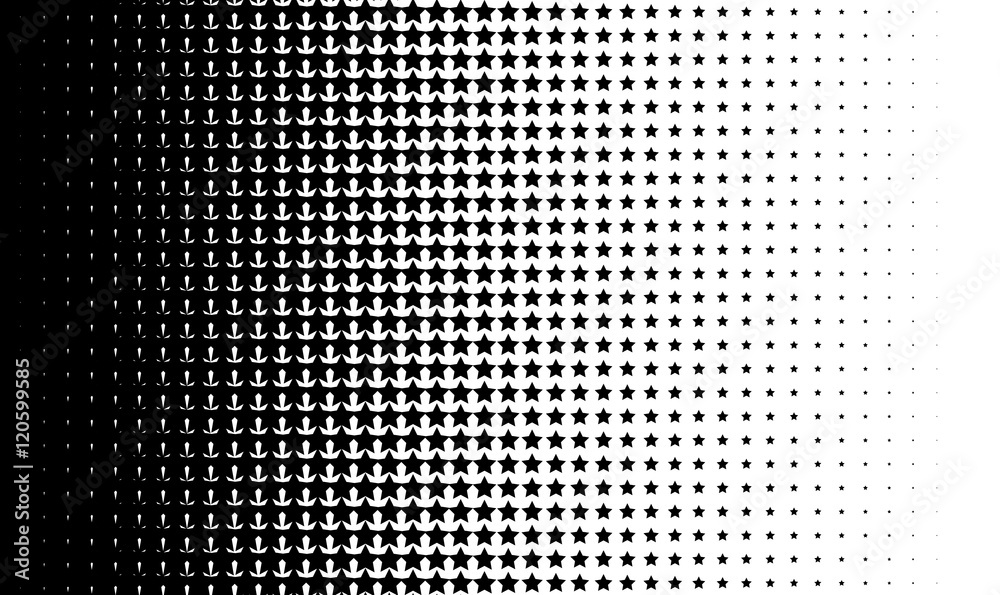 Wall mural gradient background with stars halftone dots design