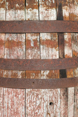 Old barrel worn out and rusty