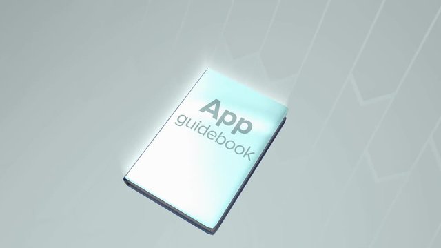 Computer generated, App guidebook zoom in animation	