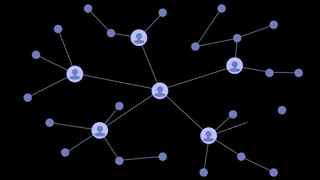 Social network. Animation.