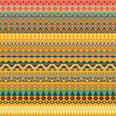 Colorful tribal vintage ethnic seamless pattern