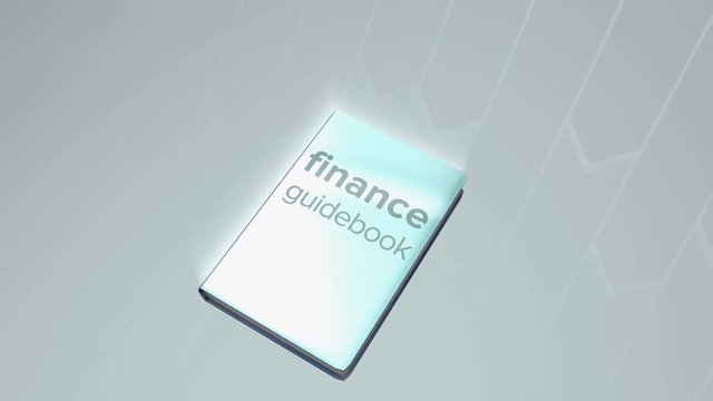 Computer generated, Finance guidebook zoom in animation	
