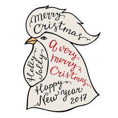 Rooster symbol 2017 by the Chinese calendar.