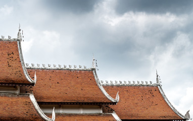 Part of Thai temple roof