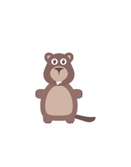 Funny beaver character