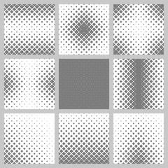 Set monochrome diagonal square pattern designs