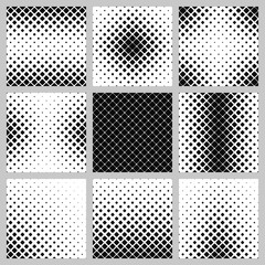 Set monochrome rounded square pattern designs
