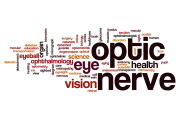 Optic nerve word cloud