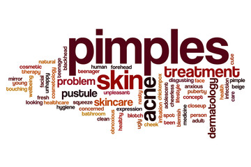 Pimples word cloud