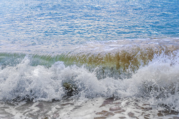 Wave on sea close background