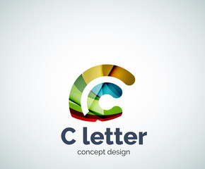 Obraz premium Vector C letter concept logo template