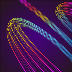 Abstract background with 3D pink and blue lines. EPS10 Vector illustration
