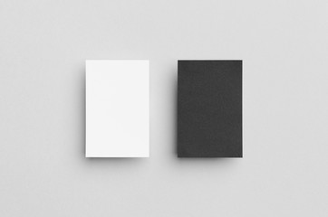 Black & White Business Card Mock-Up (85x55mm)