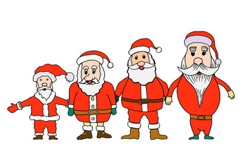 Set of santa claus
