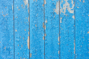 Fototapeta na wymiar blue wooden fence