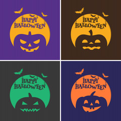 happy halloween greeting cards design