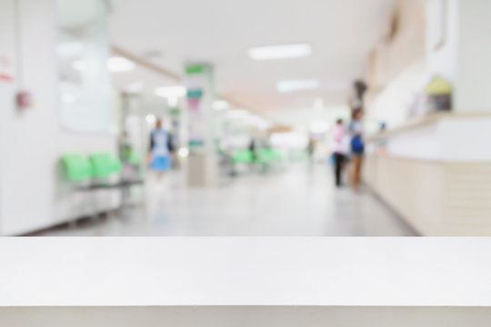 hospital interior blur background