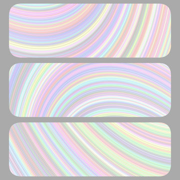 Set of light colored banner backgrounds