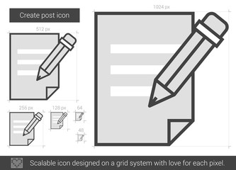 Create post line icon.