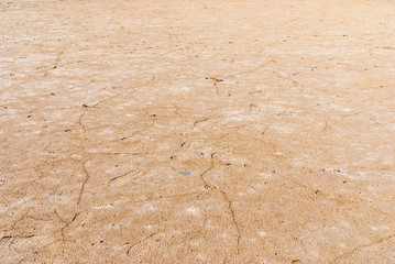 Dry salt lake bottom full of texture.