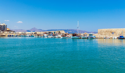 Fototapeta na wymiar Heraklion Harbour and Fortress, Crete
