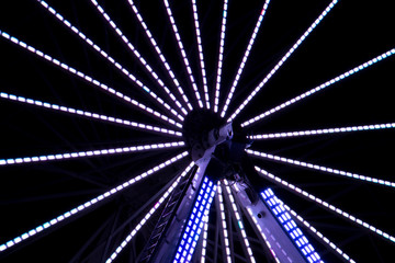 Night Long Exposure Amusement Park