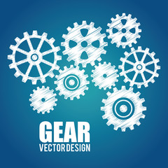 set gear wheel team work design isolated vector illustration eps 10