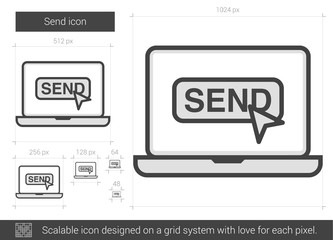Send line icon.