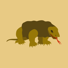 Lizard vector illustration style Flat