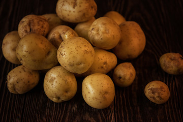 Freshly grown potato