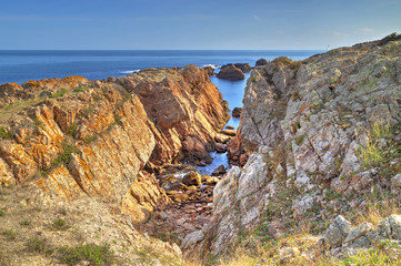 Beautiful landscape on rocky shore