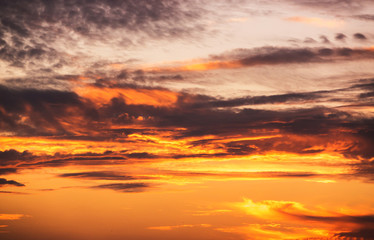 beautiful sky on sunset