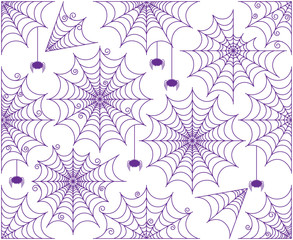 Vector Set of Cute and Creepy Spiderwebs