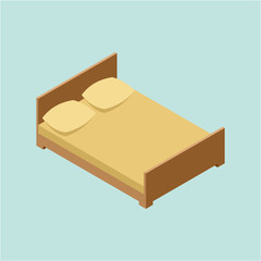 3D isometric bed