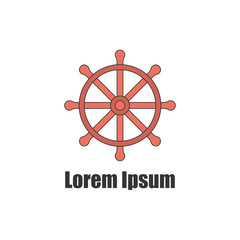 Vector flat line yachting club logo