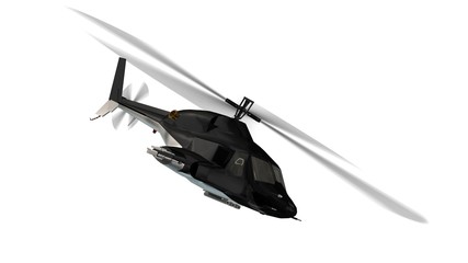armed helicopter in flight -  isolated on white  © Riko Best