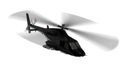 armed helicopter in flight -  isolated on white  © Riko Best