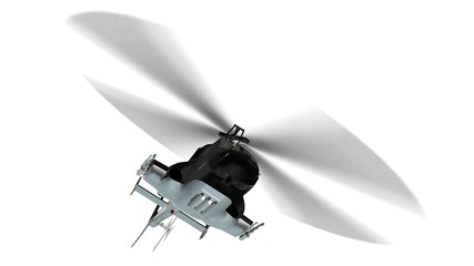 armed helicopter in flight -  isolated on white  © Riko Best